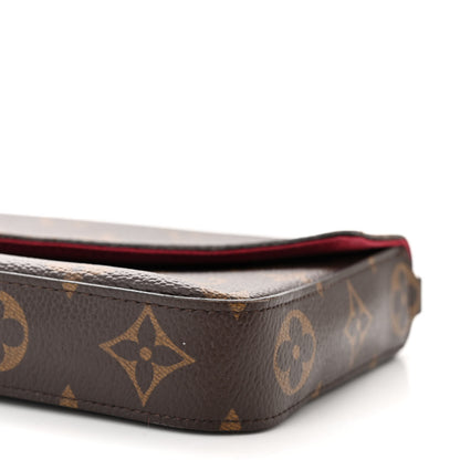 Louis Vuitton Monogram Pochette Felicie Chain Wallet Fuchsia 10 of 11