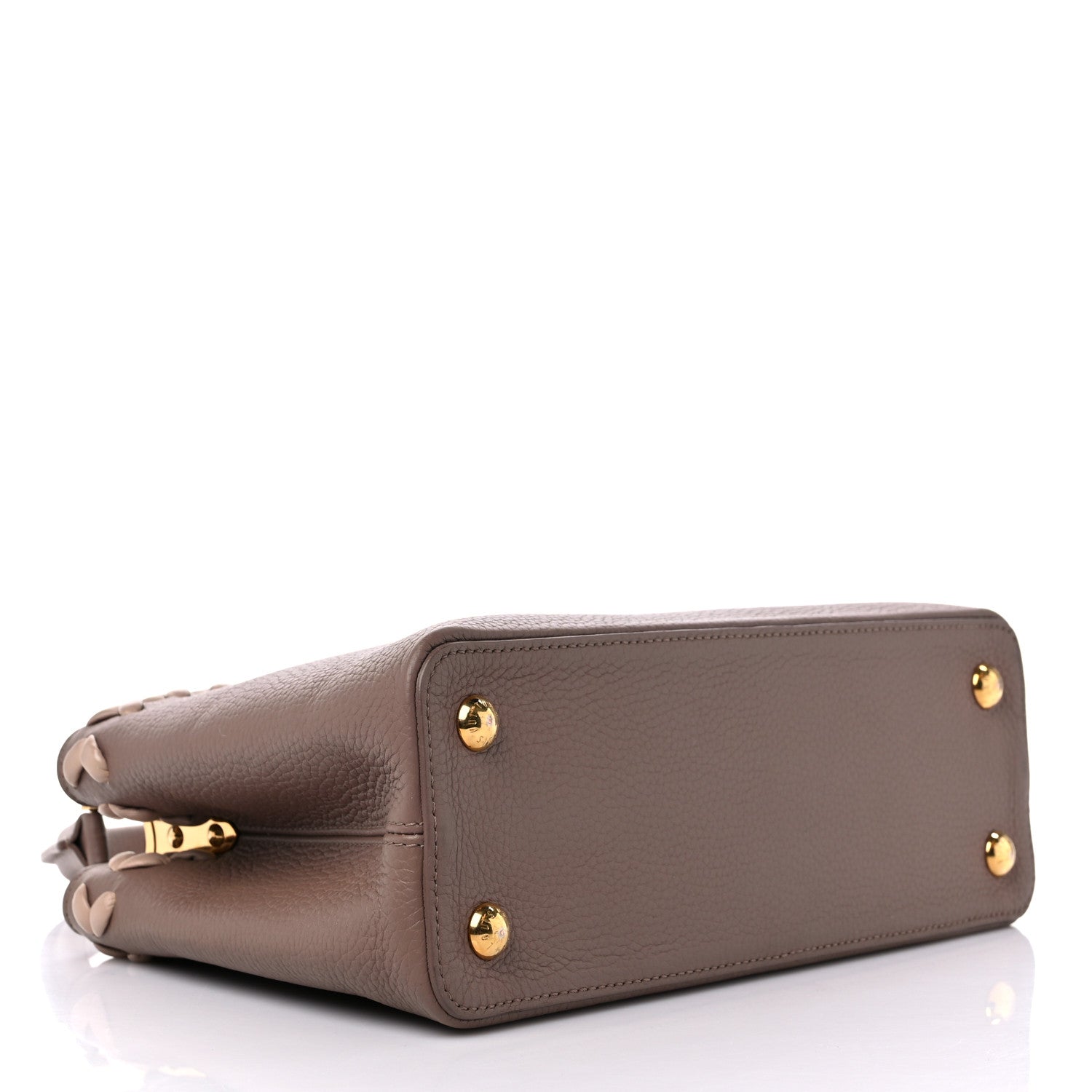Louis Vuitton Taurillon Lambskin Capucines PM Taupe 4 of 8