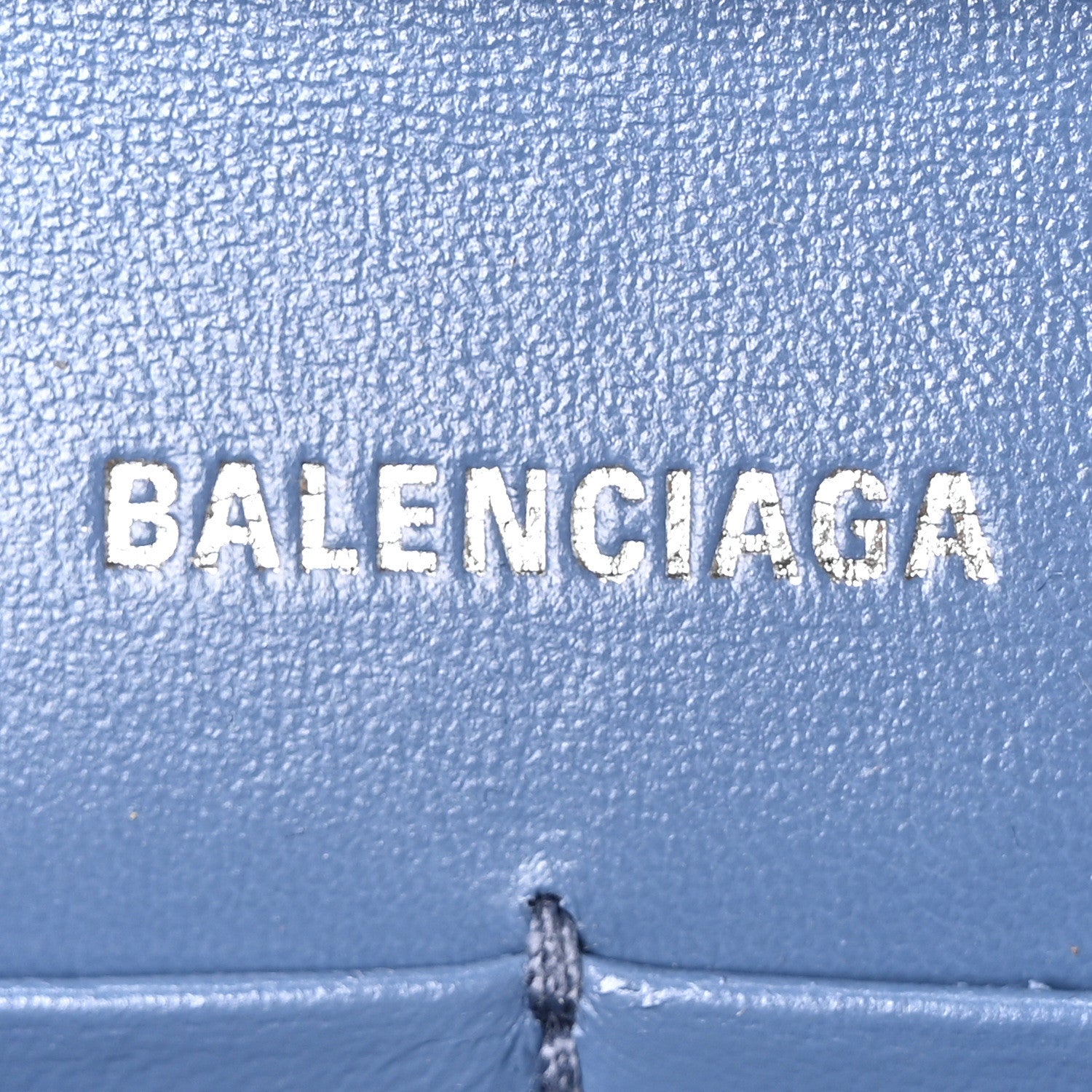 Balenciaga Denim BB Monogram Hourglass Chain Bag Blue 6 of 9