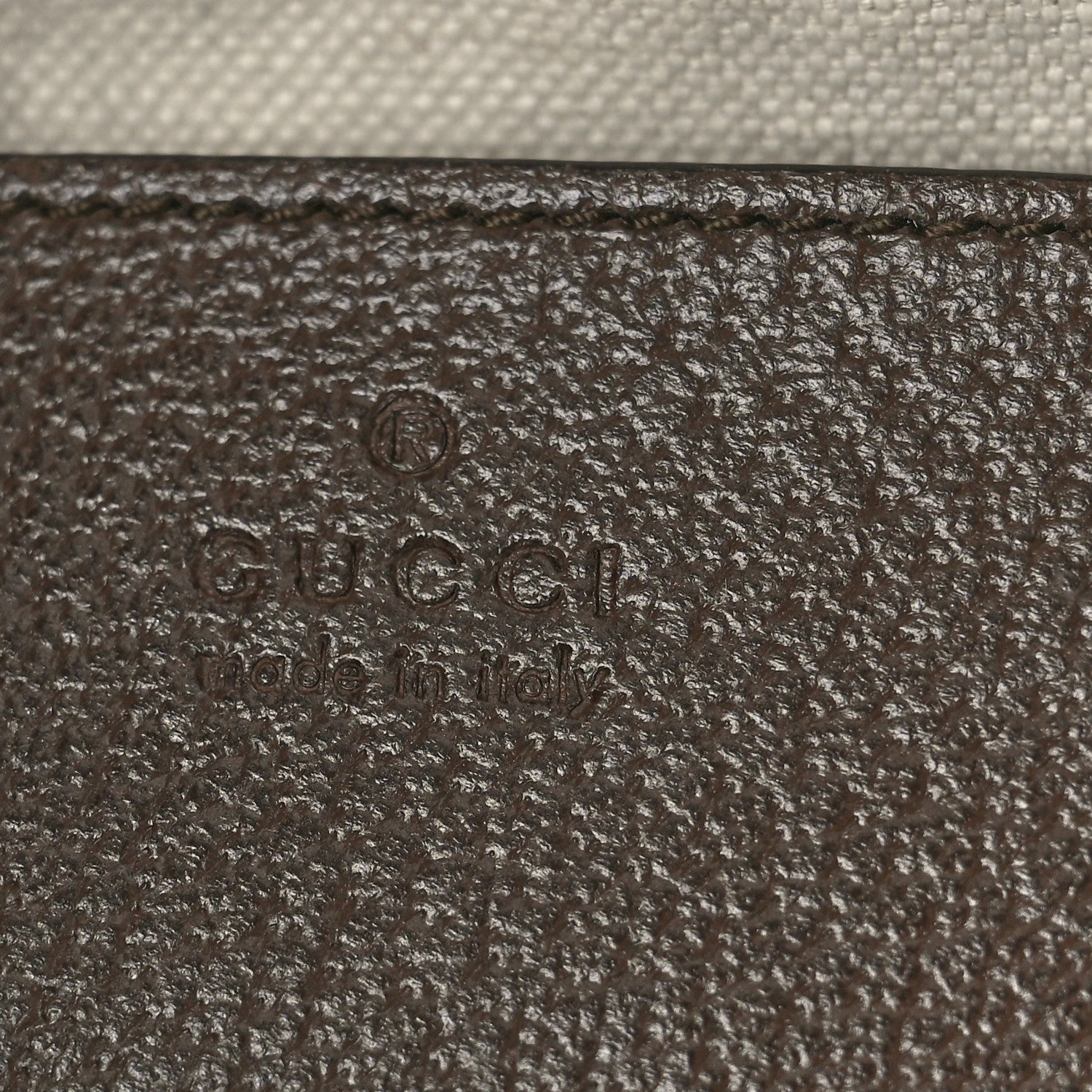 Gucci GG Supreme Monogram Textured Dollar Calfskin Web Ophidia Wristlet Shoulder Bag Beige Ebony New Acero 6 of 12