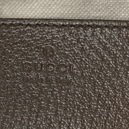 Gucci GG Supreme Monogram Textured Dollar Calfskin Web Ophidia Wristlet Shoulder Bag Beige Ebony New Acero 6 of 12