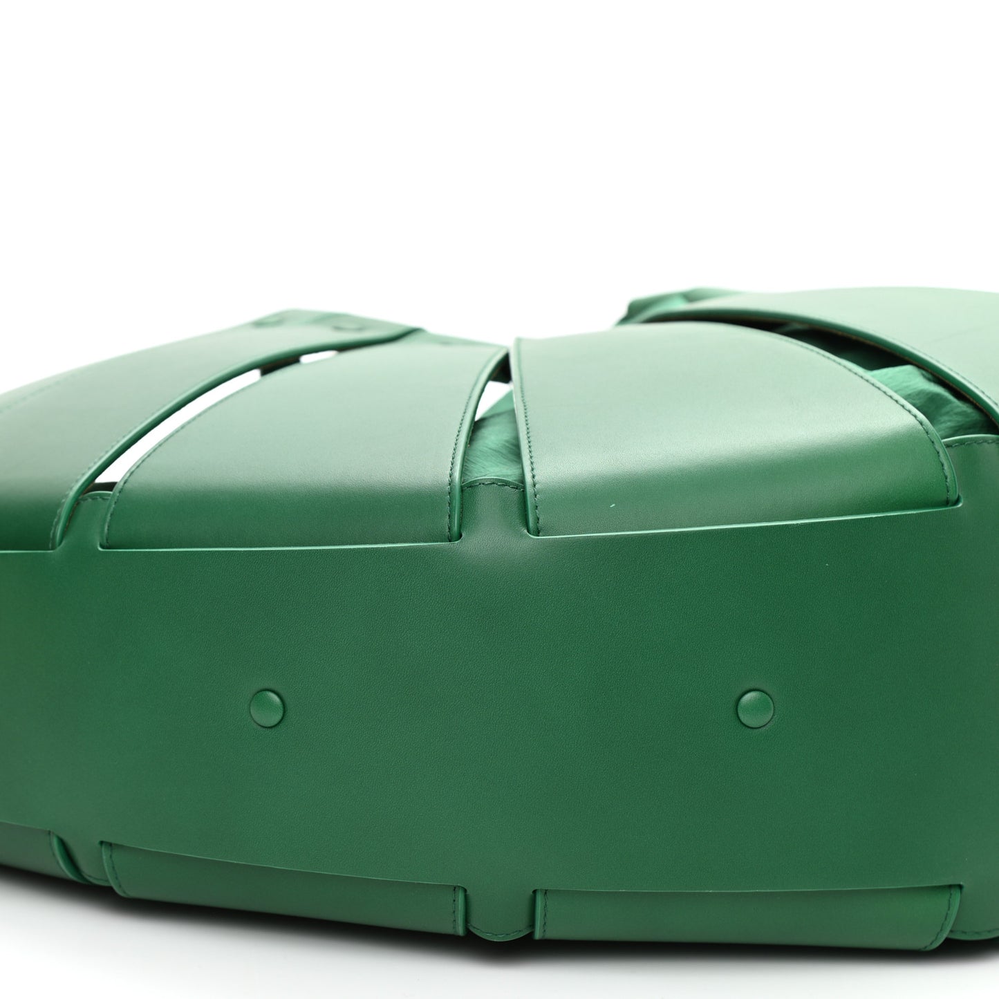 French Calfskin Large Shell Bag Racing Green