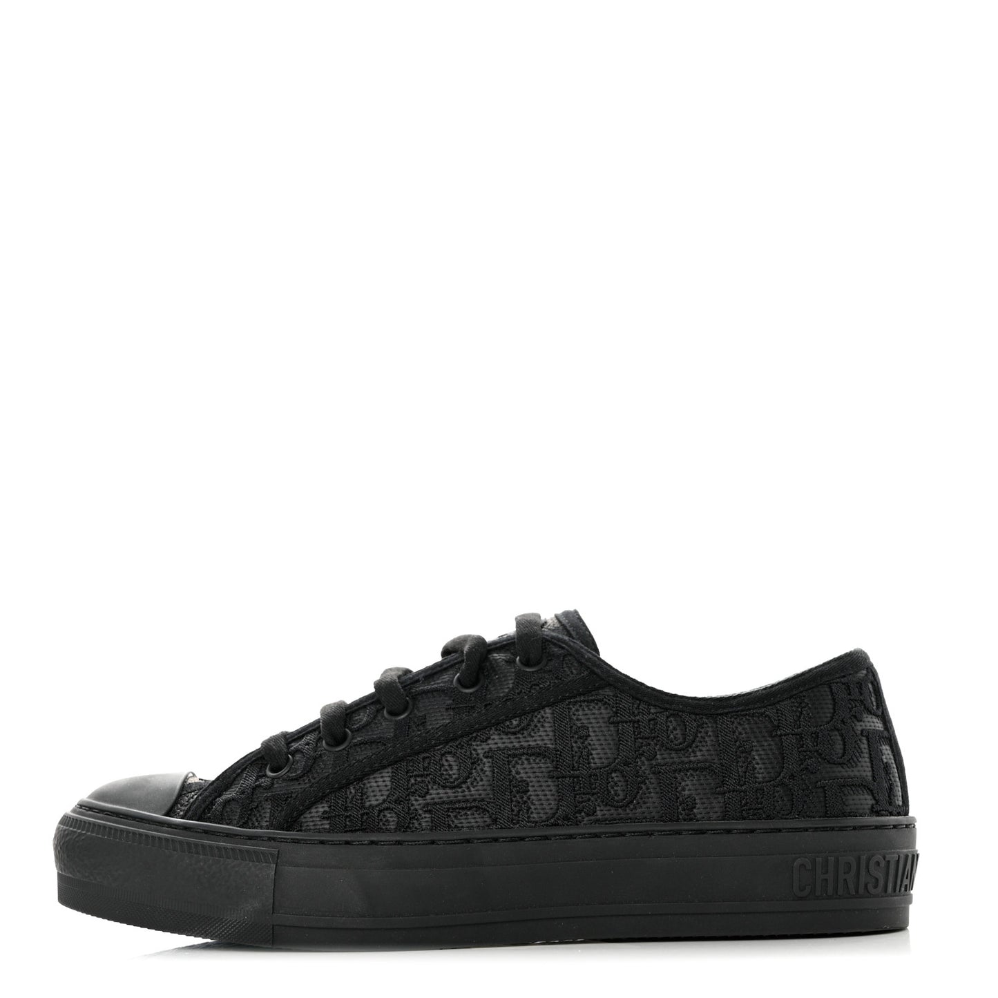 Canvas Oblique Walkin'N'Dior Low Top Sneakers 37 Black