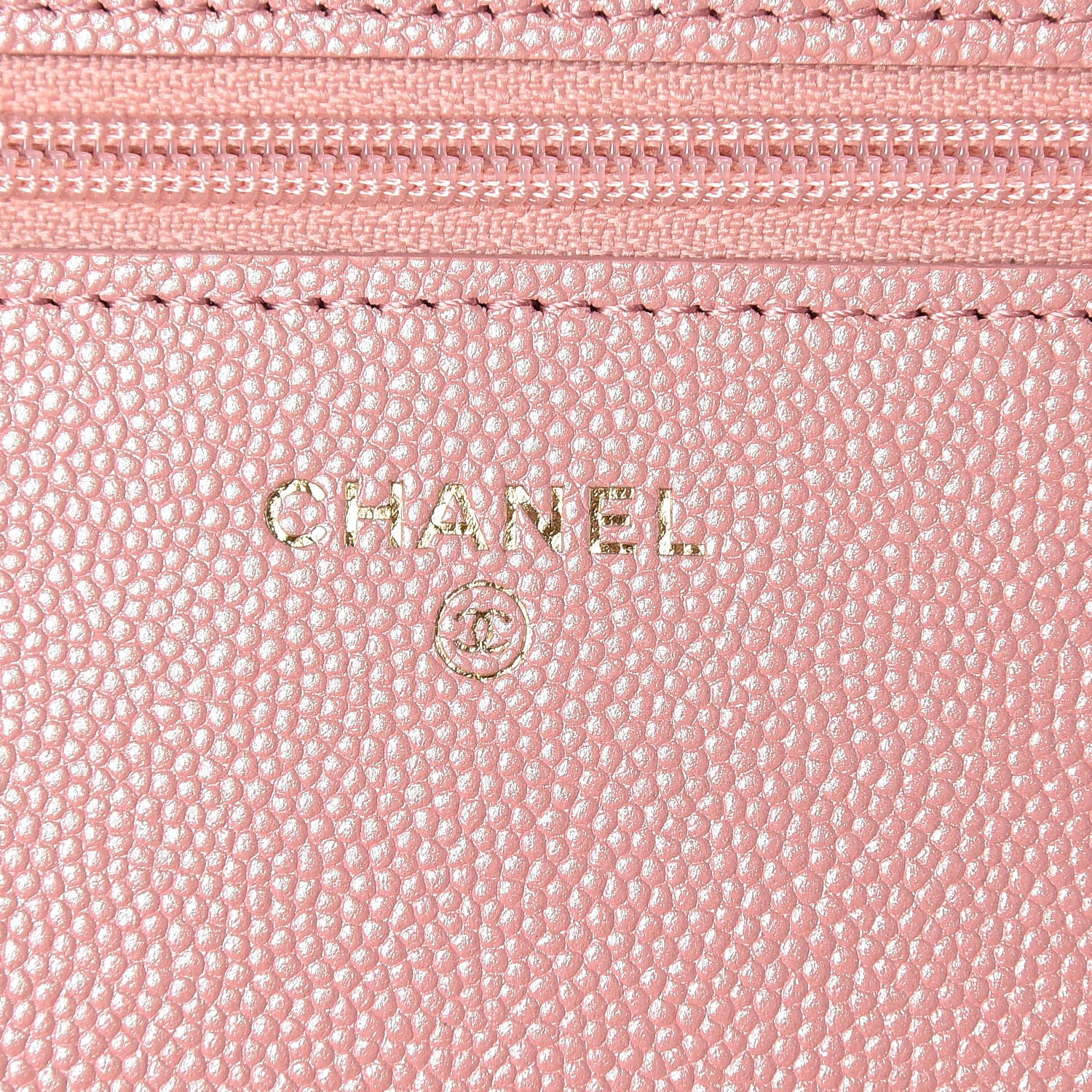 Chanel Iridescent Caviar Quilted Wallet on Chain WOC Rose Pink 6 of 11