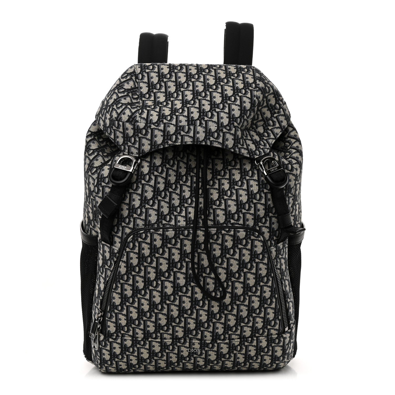 Christian Dior Oblique Calfskin 8 Backpack Beige Black 1 of 10
