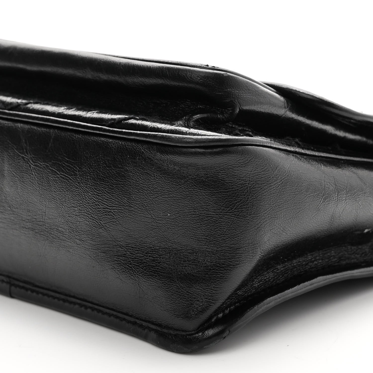 Saint Laurent Crinkled Calfskin Matelasse Monogram Baby Niki Chain Satchel Black 9 of 10