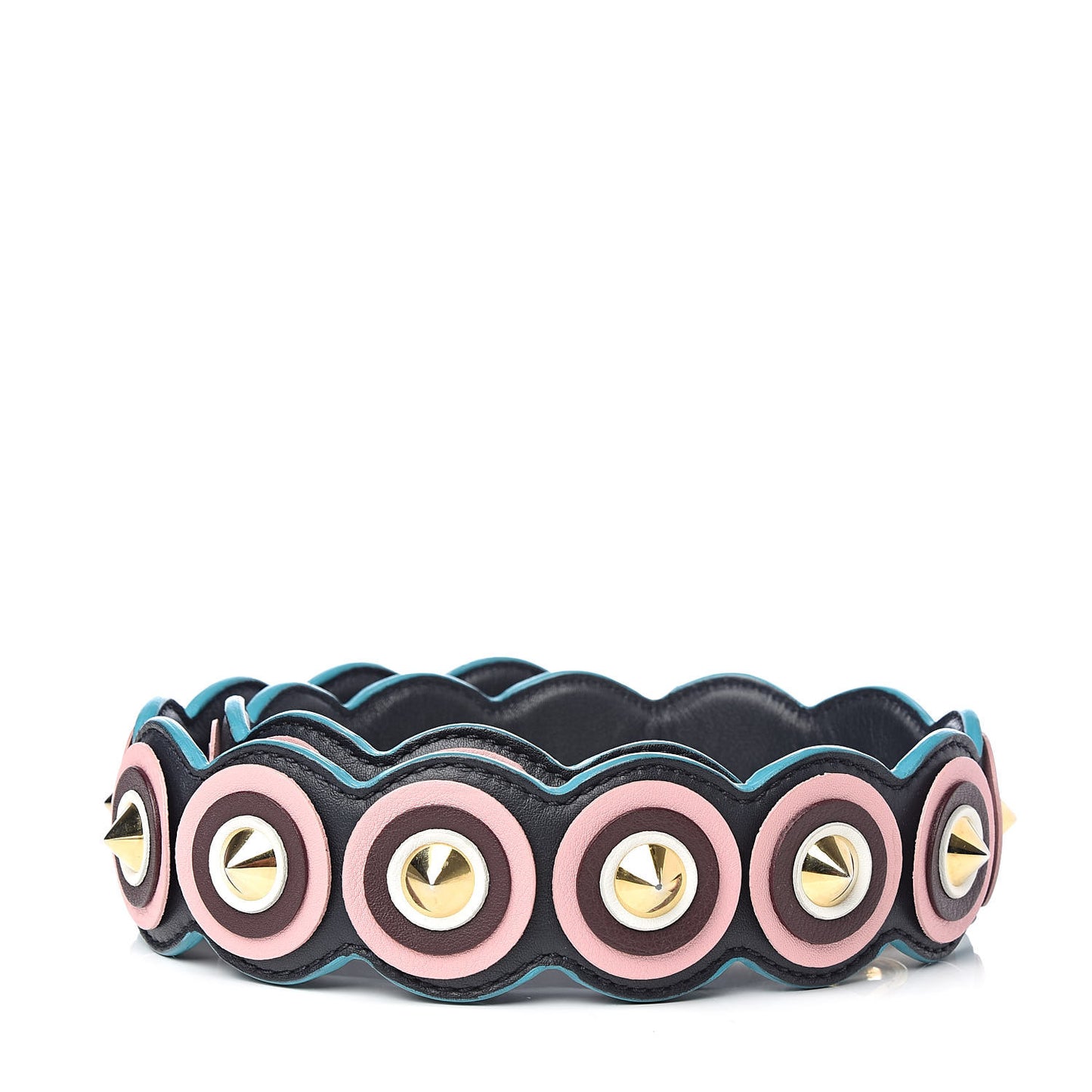 Vitello Dolce Spike Studded Circle Strap You Blue Notte Multicolor