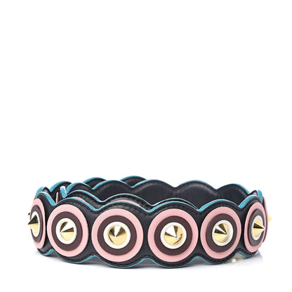 Fendi Vitello Dolce Spike Studded Circle Strap You Blue Notte Multicolor 2 of 4