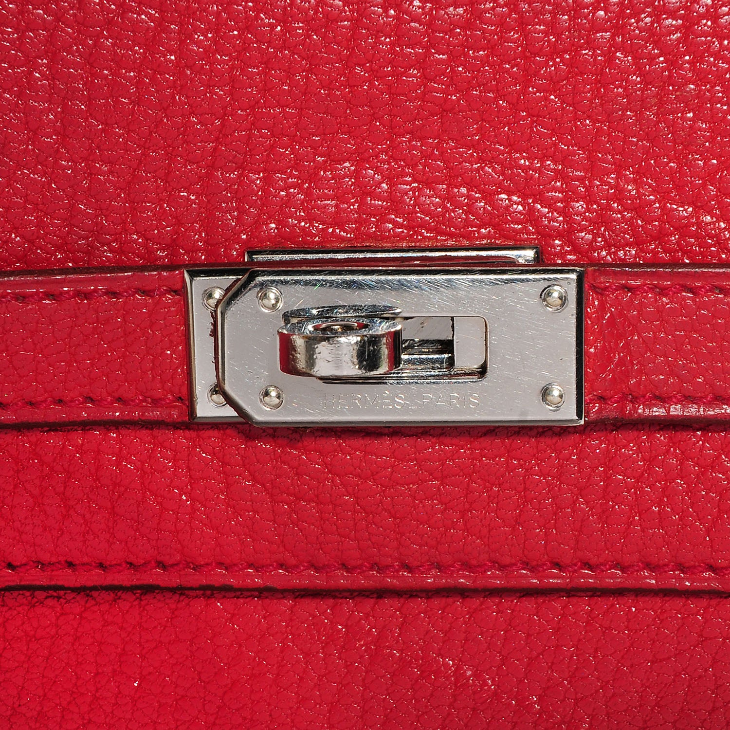 Hermes Chevre Mysore Kelly Longue Wallet Rouge Vif 7 of 14