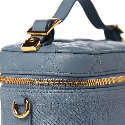Christian Dior Lambskin Cannage Small Diortravel Vanity Case Cloud Blue 11 of 11