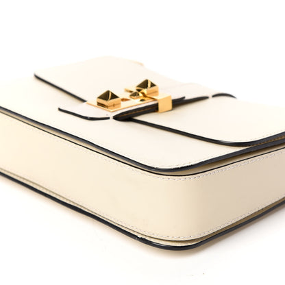 Valentino Garavani Vitello B-Rockstud Flap Light Ivory 9 of 10