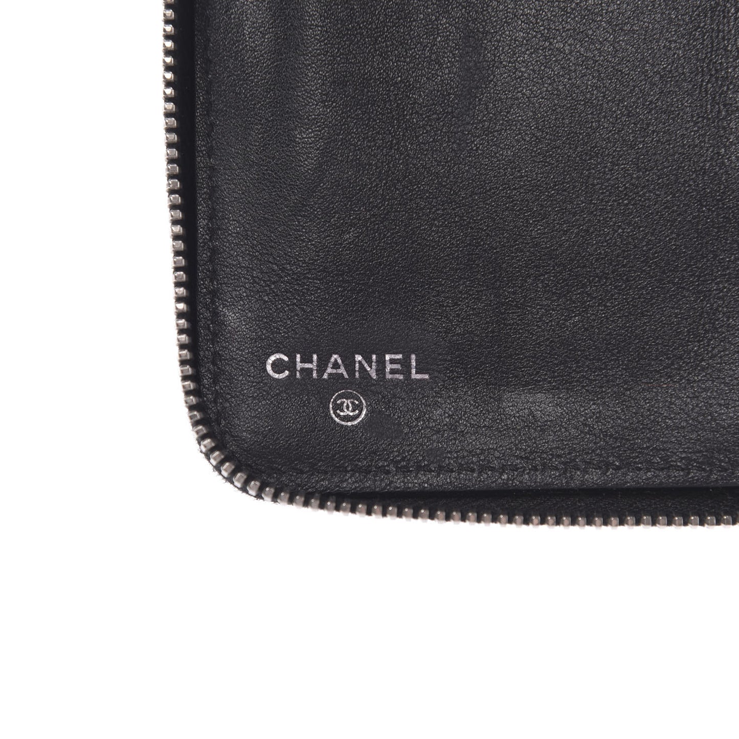 Patent Quilted Large Zip Around Organizer Wallet So Black