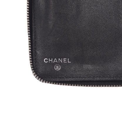Chanel Patent Quilted Large Zip Around Organizer Wallet So Black 6 of 10