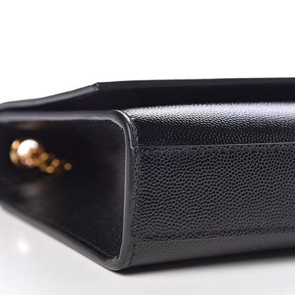 Saint Laurent Grain De Poudre Medium Classic Monogram Kate Satchel Black 8 of 9