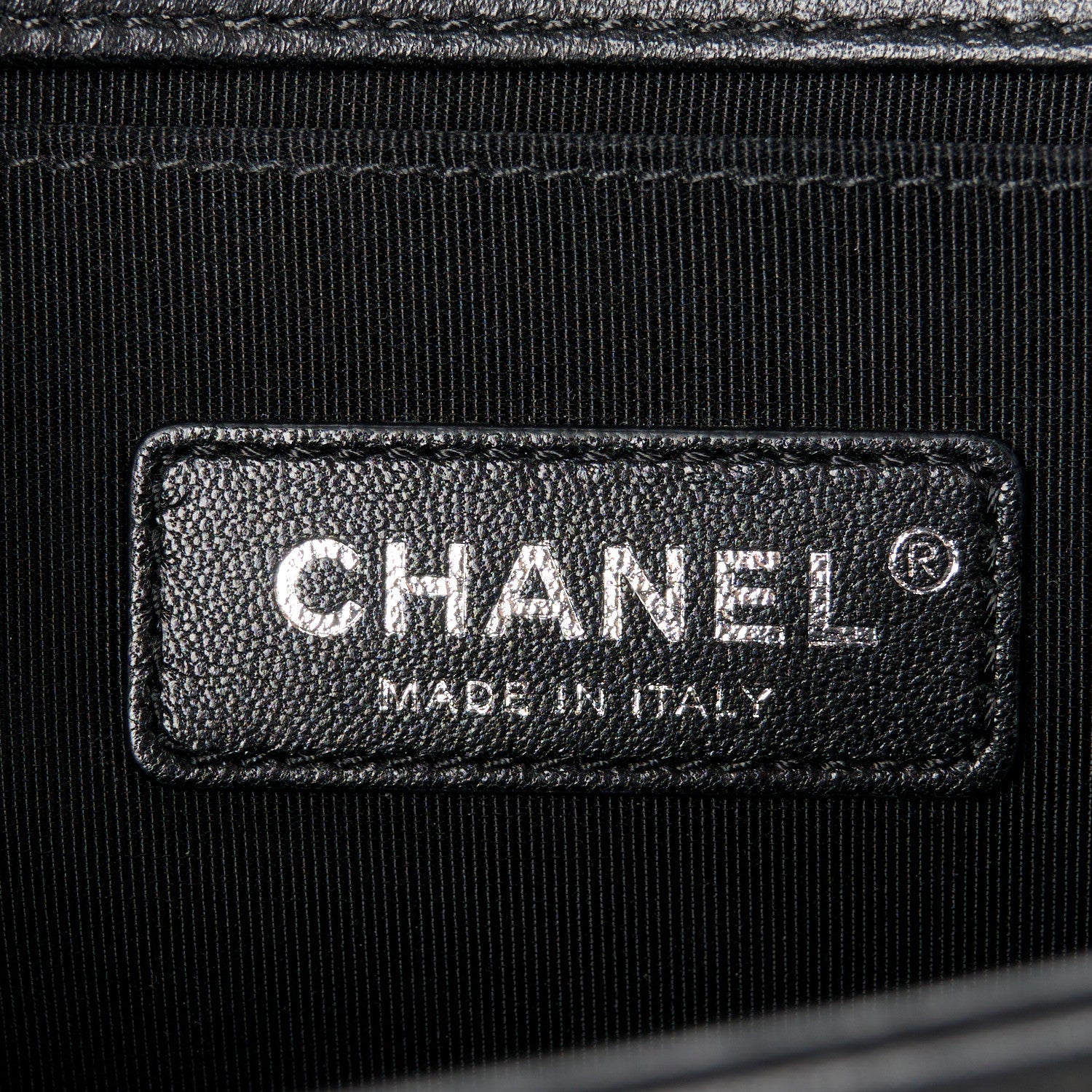 Chanel Calfskin Tweed Sequin Stitched Medium Boy Flap Black White 6 of 10