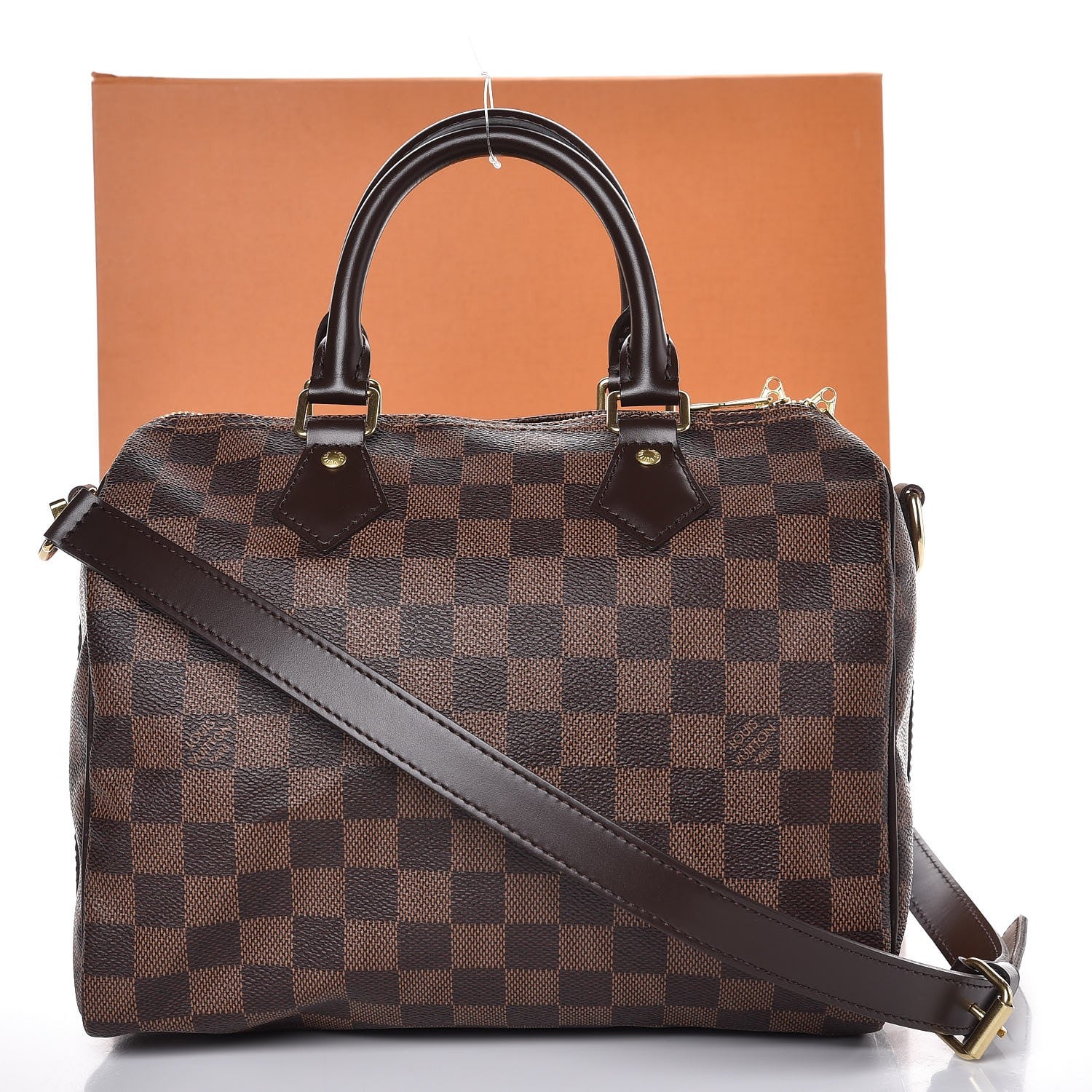 Louis Vuitton Damier Ebene Speedy Bandouliere 25 10 of 10