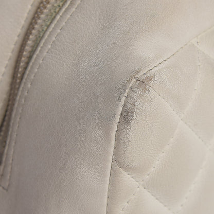 Chanel Calfskin Python Quilted Large Cambon Bowler White 15 of 26
