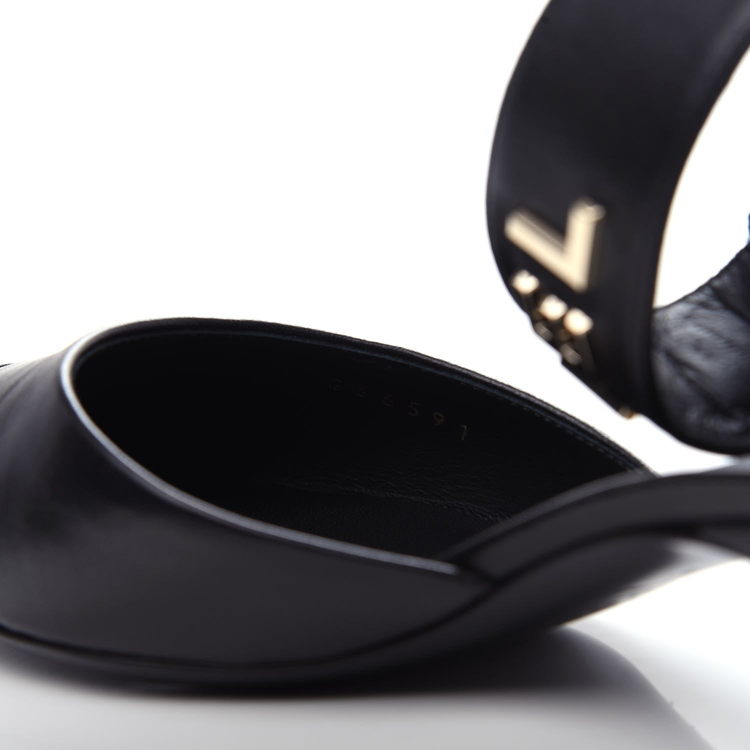 Chanel Lambskin Grosgrain Cap Toe Logo Ankle Strap Pumps 37.5 Black 10 of 11