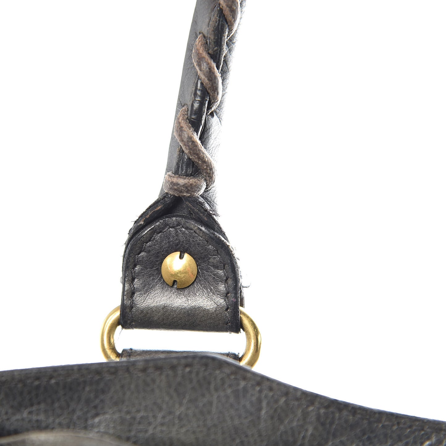 Agneau Laser Cut Cross Classic Gold Hardware City Grey