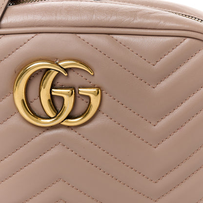 Gucci Calfskin Matelasse Small GG Marmont Chain Shoulder Bag Porcelain Rose 9 of 12