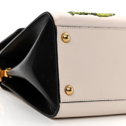 Dolce & Gabbana Calfskin Embroidered Welcome Satchel White 8 of 13