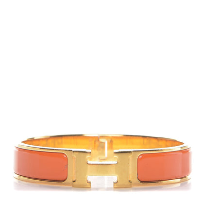 Hermes Enamel Narrow Clic Clac H Bracelet PM Orange 1 of 5