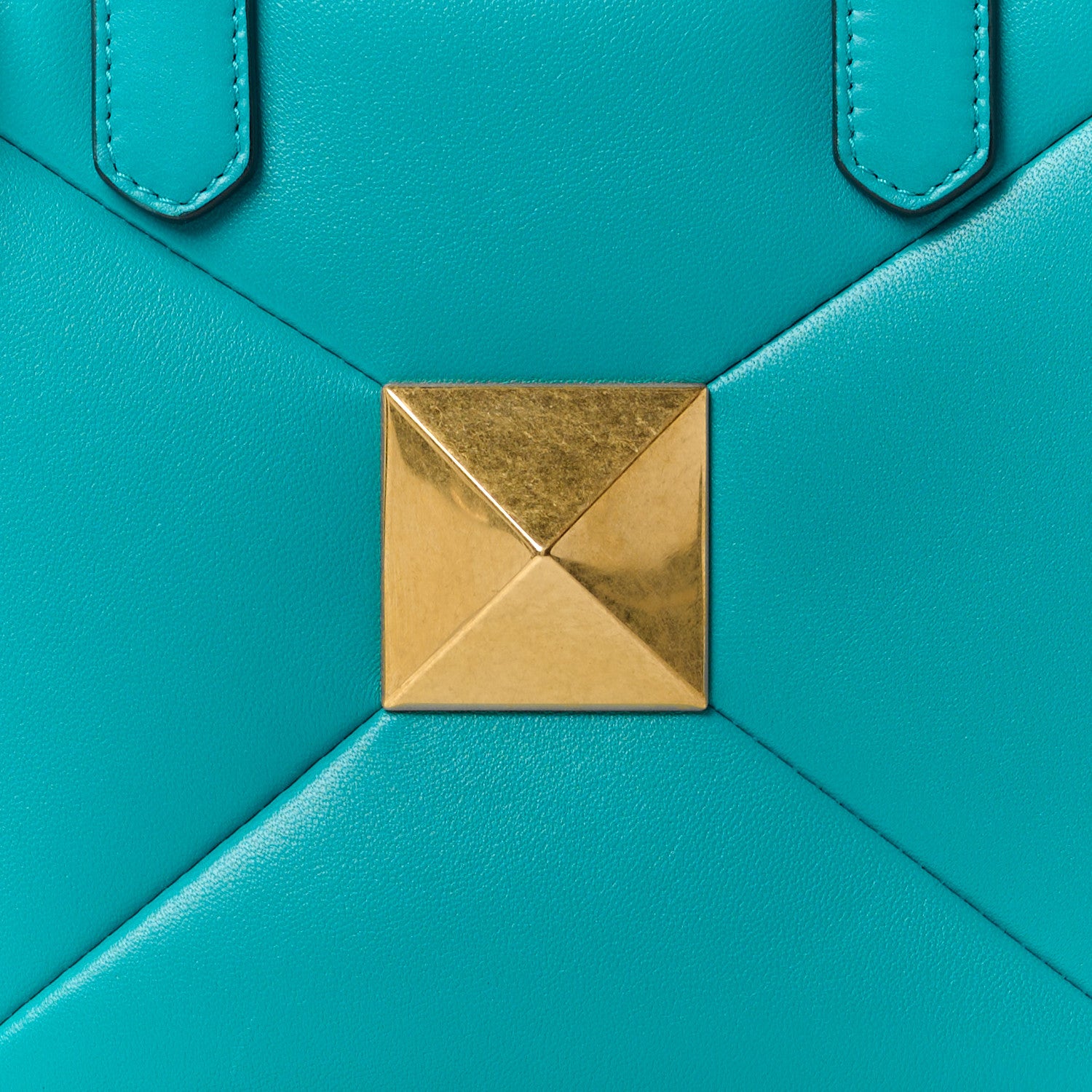 Valentino Garavani Nappa Small One Stud Handbag Marine Green 7 of 11
