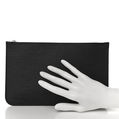 Louis Vuitton Epi Neverfull Pochette MM GM Black 2 of 10