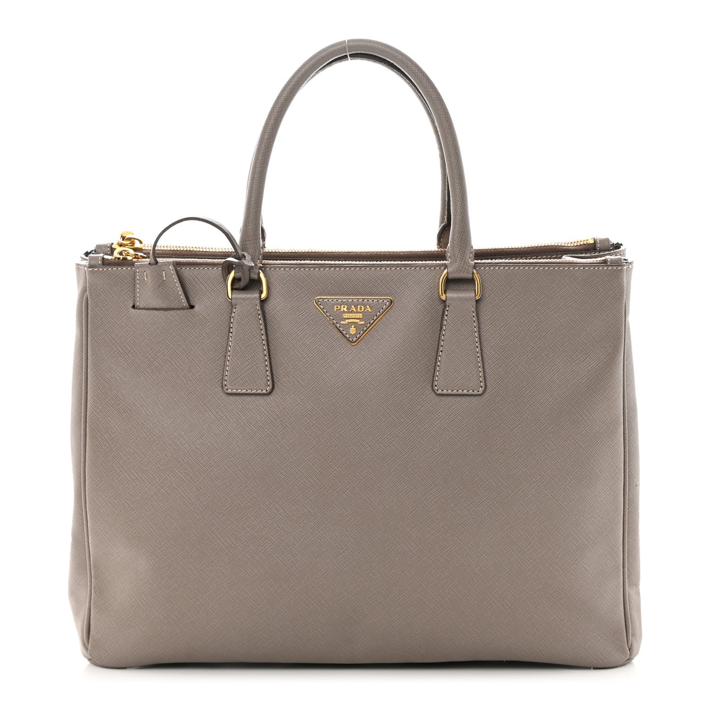 Saffiano Large Galleria Double Zip Tote Argilla