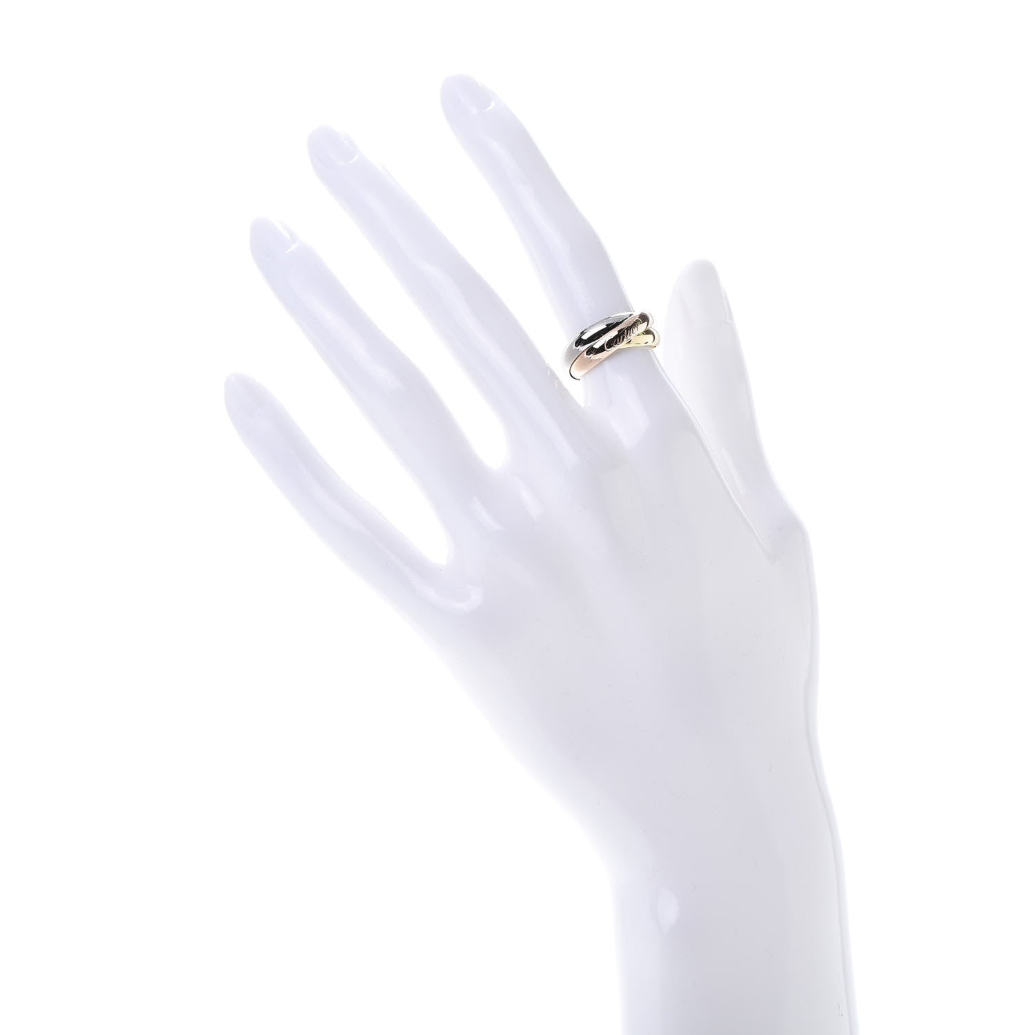 Cartier 18K Pink Yellow White Gold Classic Trinity Ring 49 4.75 2 of 6