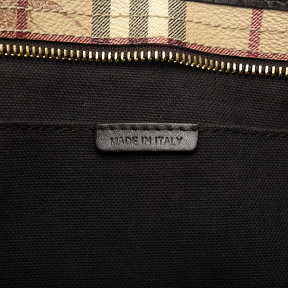Burberry Haymarket Check Medium Regent Tote Chocolate 9 of 12