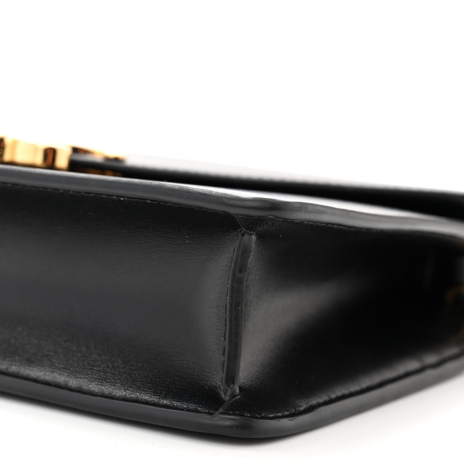 Celine Shiny Calfskin Triomphe Margo Wallet on Chain Black 10 of 12