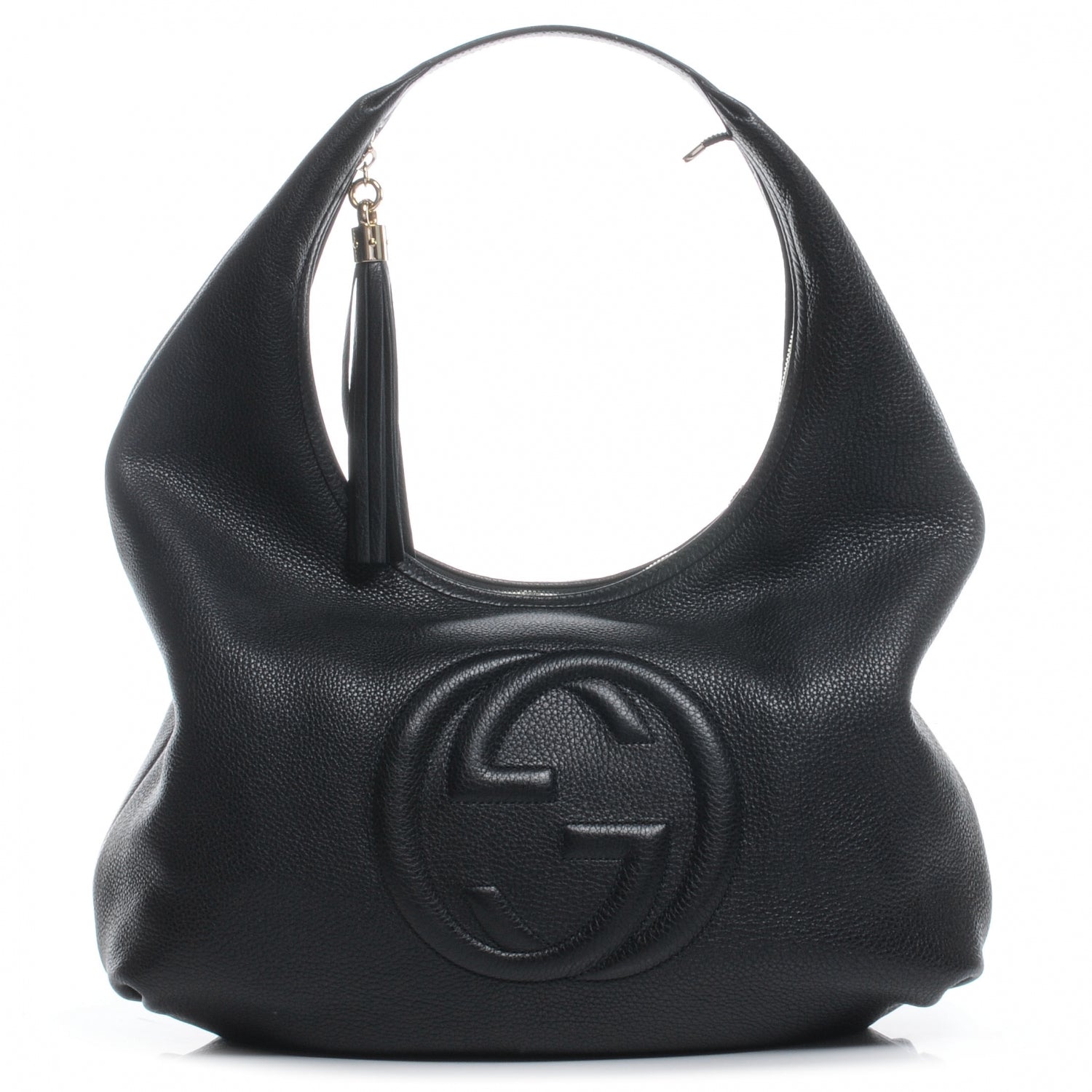 Gucci Pebbled Calfskin Large Soho Hobo Black 1 of 8
