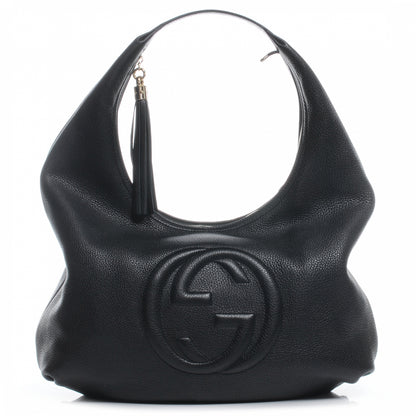 Gucci Pebbled Calfskin Large Soho Hobo Black 1 of 8