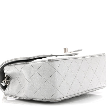 Chanel Metallic Lambskin Quilted Mini Rectangular Flap Silver 9 of 11
