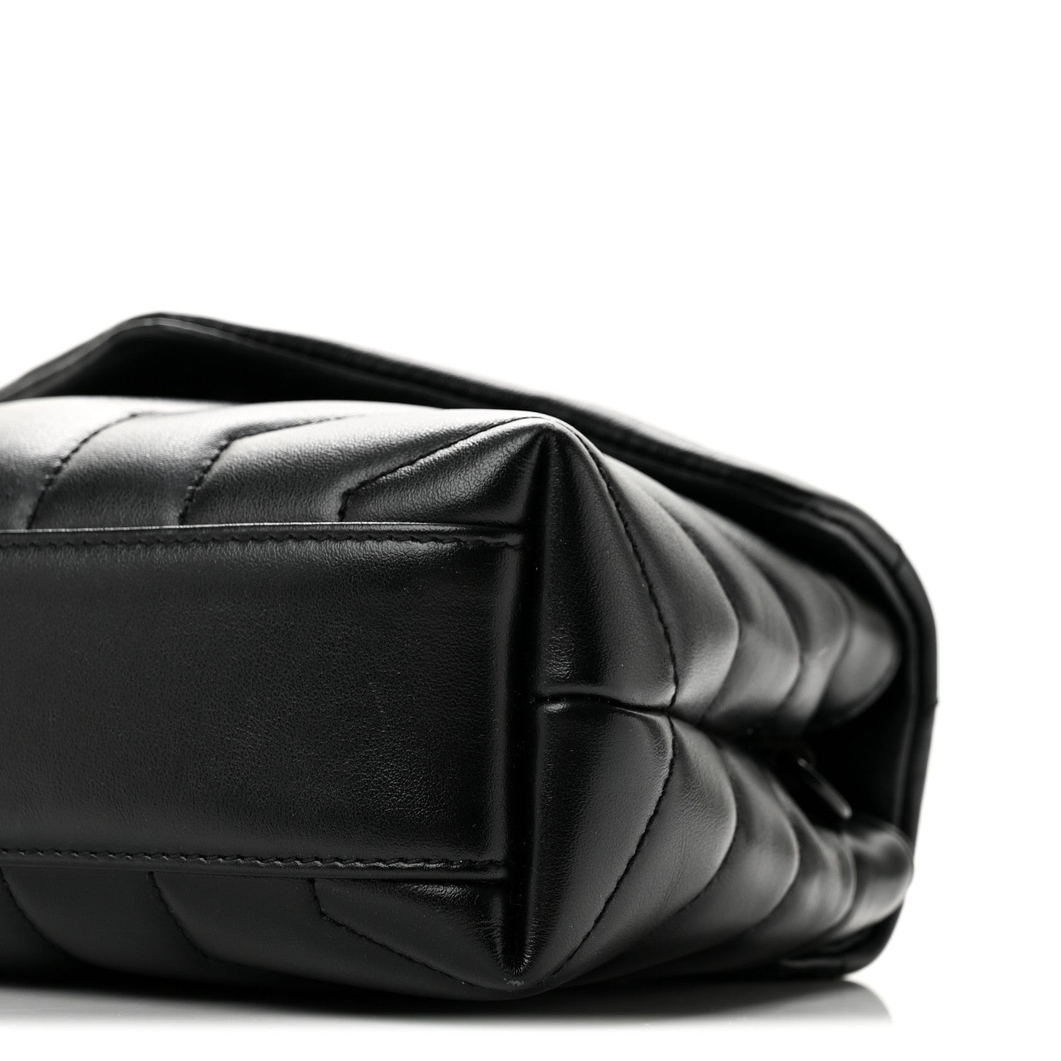 Saint Laurent Calfskin Y Quilted Monogram Monochrome Toy Loulou Crossbody Bag Black 9 of 11