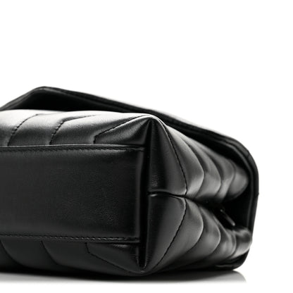 Saint Laurent Calfskin Y Quilted Monogram Monochrome Toy Loulou Crossbody Bag Black 9 of 11