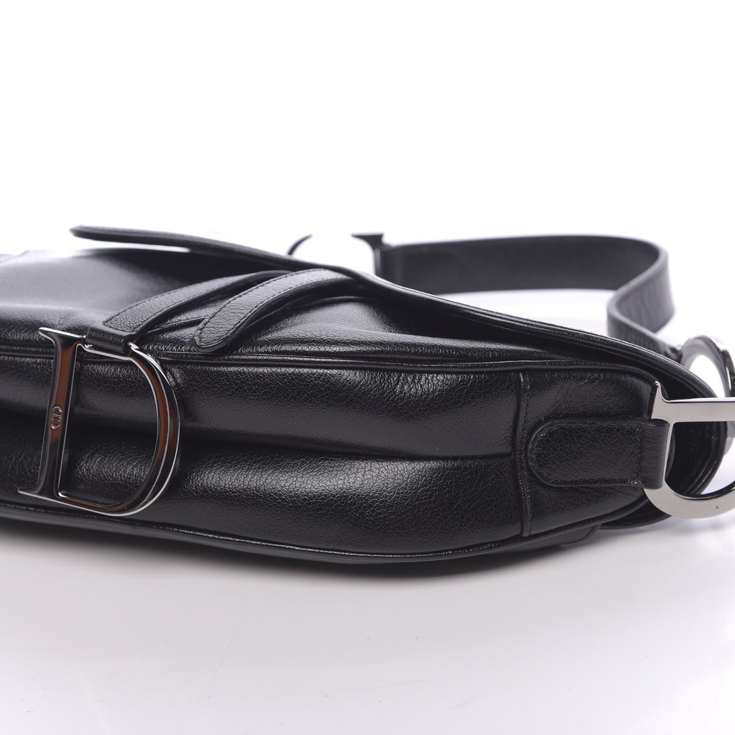 Christian Dior Calfskin Saddle Bag Black 9 of 10