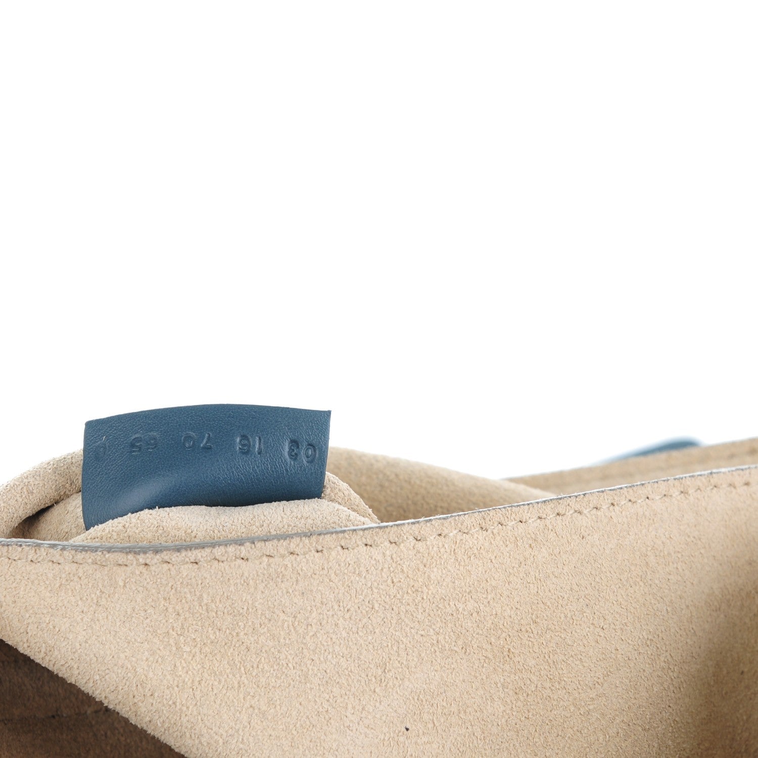 Chloe Suede Smooth Calfskin Drew Shoulder Bag Silver Blue 7 of 8