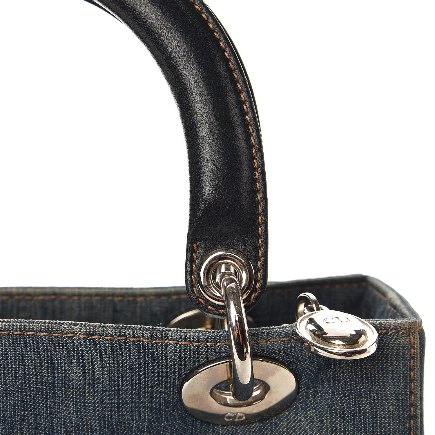 Christian Dior Denim Crystal Medium Lady Dior Blue 10 of 10