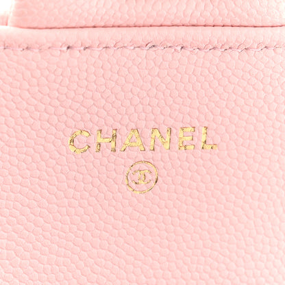 Chanel Caviar Quilted Retro Mini Twist Top Handle Clutch Flap Light Pink 6 of 12