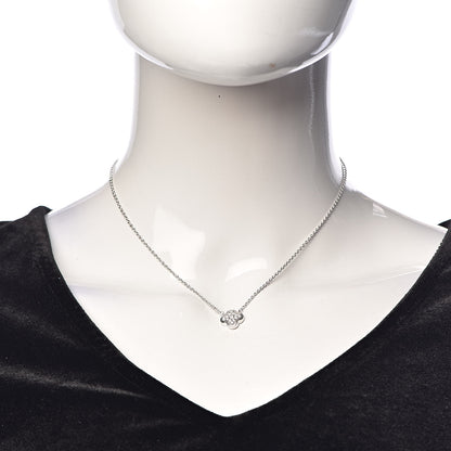 Van Cleef & Arpels 18K White Gold Diamond Pure Alhambra Pendant Necklace 2 of 8
