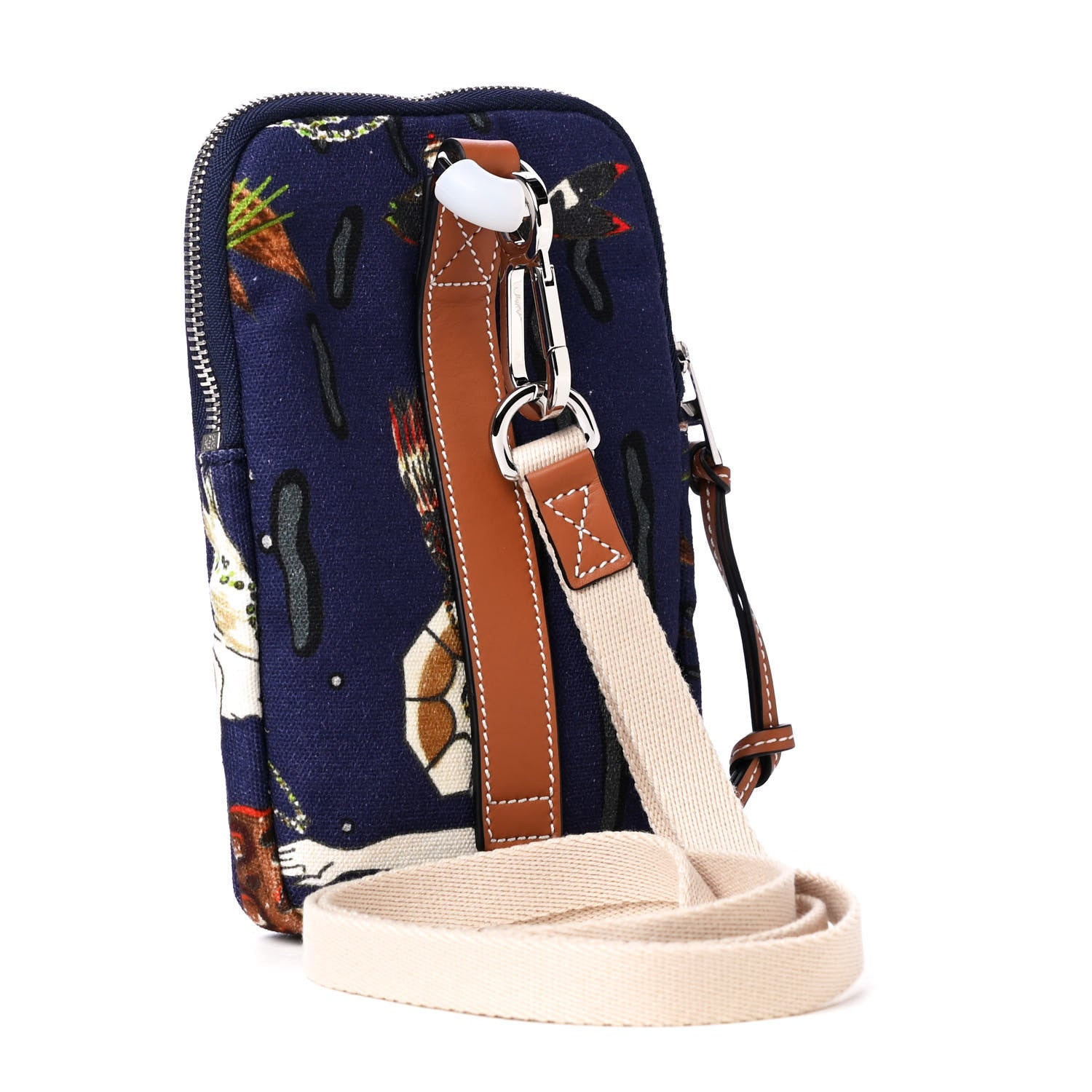 Loewe Canvas Mermaid Print Paulas Ibiza Crossbody Pouch Multicolor 3 of 5