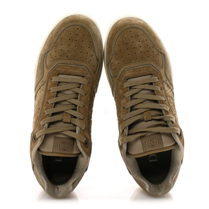 Christian Dior Suede Calfskin Mens B27 Uptown Low Top Sneaker 43 Khaki 2 of 9