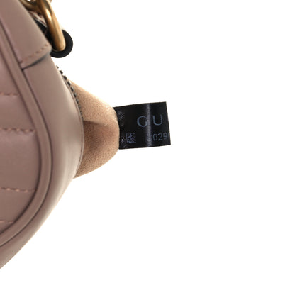 Gucci Calfskin Matelasse Small GG Marmont Chain Shoulder Bag Porcelain Rose 8 of 11
