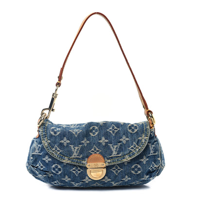 Louis Vuitton Monogram Denim Mini Pleaty Blue 1 of 12