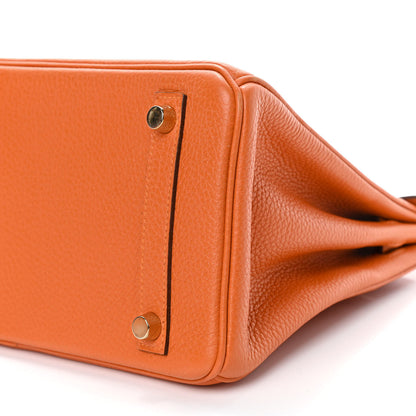 Hermes Togo Birkin 25 Orange 8 of 10