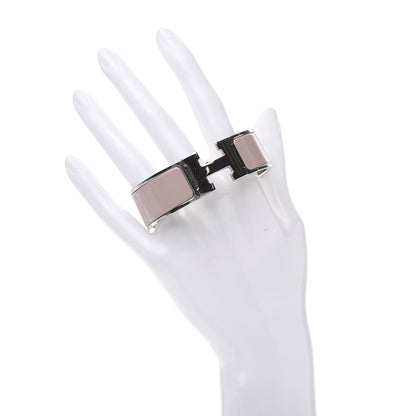 Hermes Enamel Wide Clic Clac H Bracelet GM Beige Rose 2 of 4