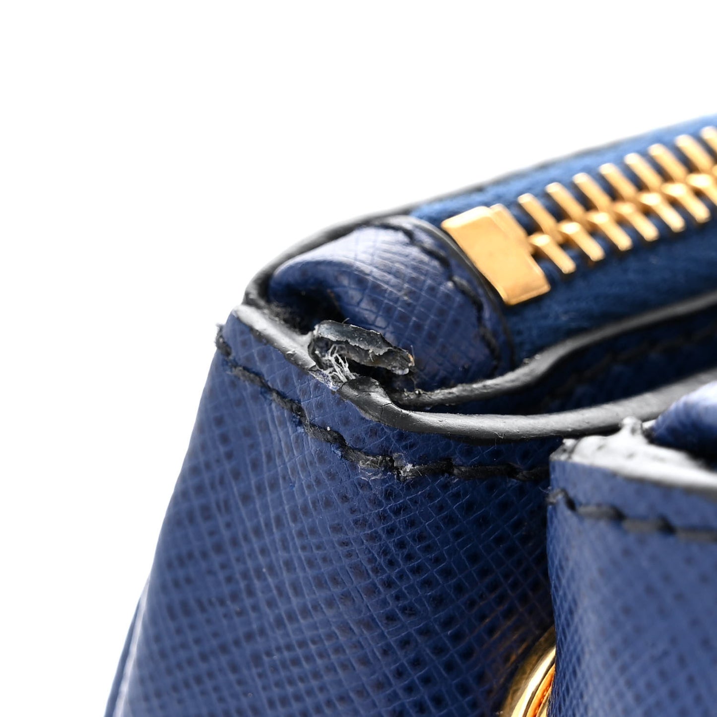 Saffiano Medium Galleria Double Zip Tote Bluette