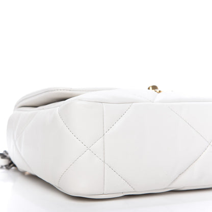 Chanel Goatskin Quilted Medium 19 Flap White 6 of 11